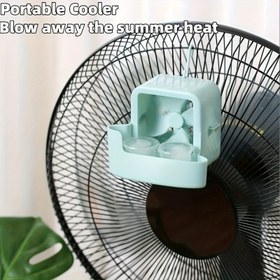 Resim Taşınabilir Klipsiz Buz Sis Soğutucu Fan - Pil Gerektirmeyen Çalışma, Hafif Dayanıklı Plastik Gövde, Ev/Ofis/Outdoor Kullanımı İçin Matkap Gerektirmeyen Kurulum, Şık Beyaz Tasarım, Soğutma Fanı Taşınabilir, Ev Konforu Geliştirme, Modern Estetik, Kompakt Tasarım 