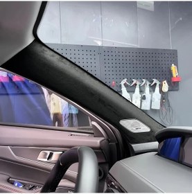 Resim Dashanshop Özel Amber Brown Vinil, Dayanıklı Otomobil İç Kaplama 11.8x78.7in 