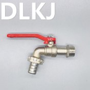 Resim 1/2" Dış Mekan Musluku Kırmızı Saplı - Çinko Alaşım, Donmaya Karşı, Hırsızlığa Karşı, Toplu Vana, AB Vidası, Bahçe, Çim ve Veranda Kullanımı İçin Cilalı Kaplama, Dış Mekan Musluku 