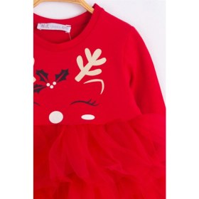 Resim Nk Kids Kız Bebek Geyikli Tütü Etekli Elbise 73604 Kırmızı 