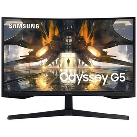 Resim Samsung Uyumlu Odyssey G5 Ls27ag550euxuf 27" 1 Ms 2k Curved 165 Hz Oyuncu Monitörü Teşhir 