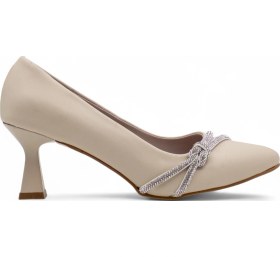 Resim Bilener 0803 Taşlı Kadın Stiletto Krem 