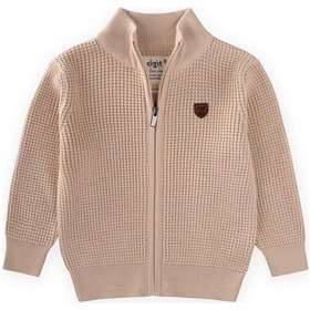 Resim Selanik Fermuarlı Triko Hırka 2-11 Yaş Bej Bej 