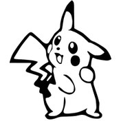 Resim Genel Markalar Byr002 Pikachu Sticker Oto Motor Laptop Duvar Folyo Sticker 25X30 Cm [Efsngrck] 