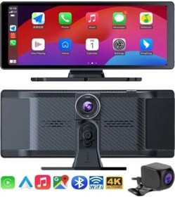 Resim 4k Ultra Araç İçi Ön Ve Arka Kameralı Ekran Hd 2 Kameralı Torpido Üstü Araç Multimedya 10" 