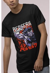 Resim Anime Berserk Red Tişört Siyah 