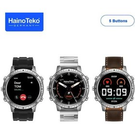 Resim GoMarkt Haino Teko RW-49 Akıllı Saat Ios ve Android Uyumlu 3 Kordonlu (Deri - Çelik - Plastik) 