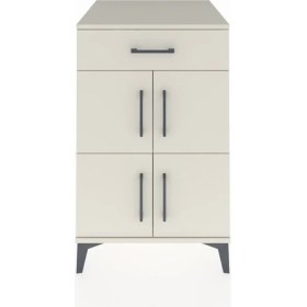 Resim Kronos Komodin Tek Raflı Tek Çekmeceli 4 Kapaklı 60X59X96 Aytaşı-Aytaşı 