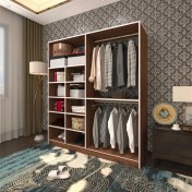 Resim Kenzlife giysi dolabı fikret 180*180*45 cvz gardırop 