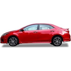 Resim Toyota Corolla Uyumlu Twin Yan Marşpiyel Seti Mat Siyah 2013 - 2019 