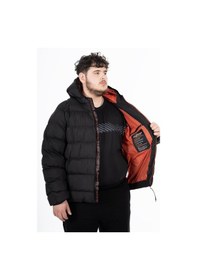 Resim Maraton Sportswear Büyük Beden Erkek Kapşonlu Uzun Kol Basic Siyah Mont 21391-siyah Siyah 