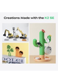 Resim Creality K2 Se 3d Yazıcı, Pla Filamanlı 2 Kg Rastgele Renk , Çok Renkli Baskıyı Destekler, Cfs Gerektirir, 500 Mm/s Yüksek Hızlı Baskı, Otomatik Seviyelemeli Baskı Hacmi 220 X 215 X 245 Mm 