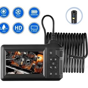 Resim Vtn-008 Ekranlı Çift Kameralı 10 Mt Sert Kablo Yılan Endoskop Kamera 8 Mm 4.3 Inc-117134 