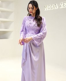 Resim Umay Tesettür Abiye - Saks / 40 