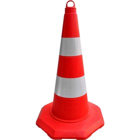 Resim İleri Trafik TPE Trafik Konisi 52 cm Çift Reflektifli Trafik Dubası 
