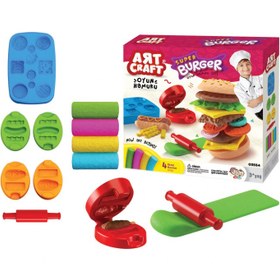Resim Hamburger Oyun Hamur Seti 200 Gr. - Oyun Hamuru Seti - Hamur Setleri - Hamur Kalıpları 