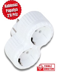 Resim Tntech Golyat 2'li Fiş Topraklı Papatya Priz 9273 