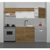Resim Decoraktiv Elite 220 MDF Hazır Mutfak Dolabı - Tezgah Dahil - Naturel Pera 