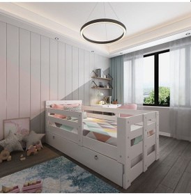 Resim Herseycik Ninnimo Montessori Yavrulu Karyola Beyaz Q4004-1 