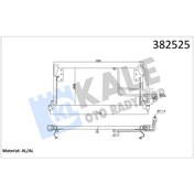 Resim KALE KONDENSER OPEL COMBO CORSA B 1.2 1.4 1.7D 93 / 01 - [631X368X20] 
