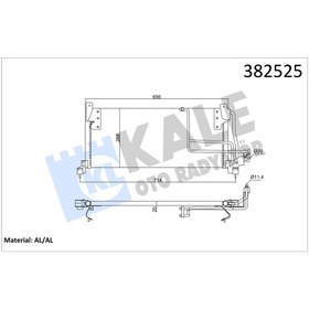 Resim KALE KONDENSER OPEL COMBO CORSA B 1.2 1.4 1.7D 93 / 01 - [631X368X20] 