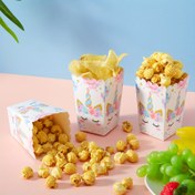 Resim 10/24 adet Üniversite Desenli Parti Popcorn Kutuları, Yiyecek Kutuları, Fransız Patates Kutuları, Şeker Kutuları, Doğum Günü Partisi Dekorasyonu ve Aile Film Gecesi için Atıştırmalık Kutuları, Parti Malzemeleri için Mükemmel 