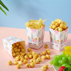 Resim 10/24 adet Üniversite Desenli Parti Popcorn Kutuları, Yiyecek Kutuları, Fransız Patates Kutuları, Şeker Kutuları, Doğum Günü Partisi Dekorasyonu ve Aile Film Gecesi için Atıştırmalık Kutuları, Parti Malzemeleri için Mükemmel 
