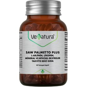 Resim VENATURA Saw Palmetto Plus L-Arjinin Likopen Mineral ve Bitki Ekstreleri 60 Kapsül 