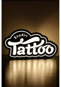 Resim Tattoo Dövmeci Tasarımlı Dekoratif Gece Lambası Çok Renkli 