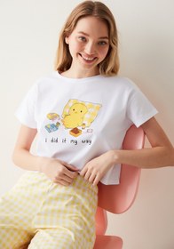 Resim Penti Hooray Printed Tişört Pijama Üstü 