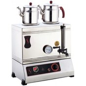 Resim eurofaz Işıkgaz Elektrikli Çay Ocağı Kapaklı ve Kaynaklı 2 Demlikli Ekonomik 40'lık 