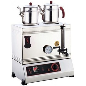 Resim eurofaz Işıkgaz Elektrikli Çay Ocağı Kapaklı ve Kaynaklı 2 Demlikli Ekonomik 40'lık 