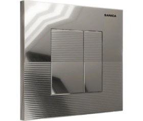 Resim Sanica Rezervuar Kumanda Paneli Parlak Krom P03 - 21X18 cm 