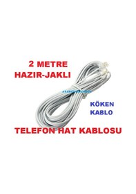 Resim 2 Metre 2Mt Telefon Adsl Modem Ara Kablo Köken 