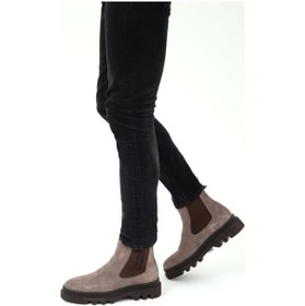 Resim Tamer Tanca Erkek Hakiki Deri Kahverengi Casual Bot 205 5732 Erk Bot Sk22/23 Taupe Suet 