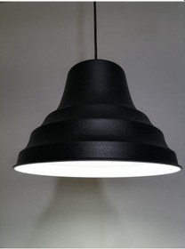 Resim Riolight Retro Siyah Içi Beyaz Tekli Metal Sarkıt Çap: 27Cm (538288592) 