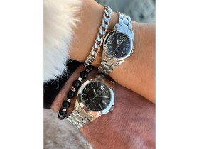 Resim Casio Marka Lüx Full Çelik Sevgili , Çift Kol Saatleri + Bileklik Hediyeli 