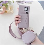 Resim Trendooze Samsung S21 Ultra 5g İçin Mor Liko Desenli Cüzdan Kılıf Katmanlı Para Gözlüğü 