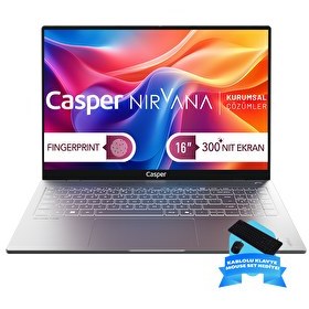 Resim Casper Nirvana S200 300NIT İ7-13620H 32GB DDR5 RAM 480GB SSD W11P Kablolu Klavye-Mouse Set S200.1362-DV00R-G-F-D2D1 