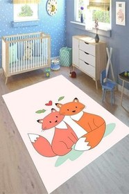 Resim Cotton Şönil Kaymaz Tabanlı Yıkanabilir Antibakteriyel Dijital Baskı Çocuk Halısı, CK-10037A-CTN-160X350 