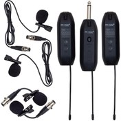 Resim MAGICVOICE MV-19596 UHF ENSTRÜMAN TİP KABLOSUZ MİKROFON ÜÇLÜ SET(KÜRSÜ-YAKA MİK Lİ)XRL Lİ 