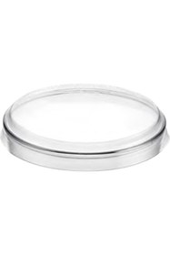 Resim KullanAt Market Bodega Plastik Silindir Tatlı Kasesi Kapağı 250cc 30 Adet 