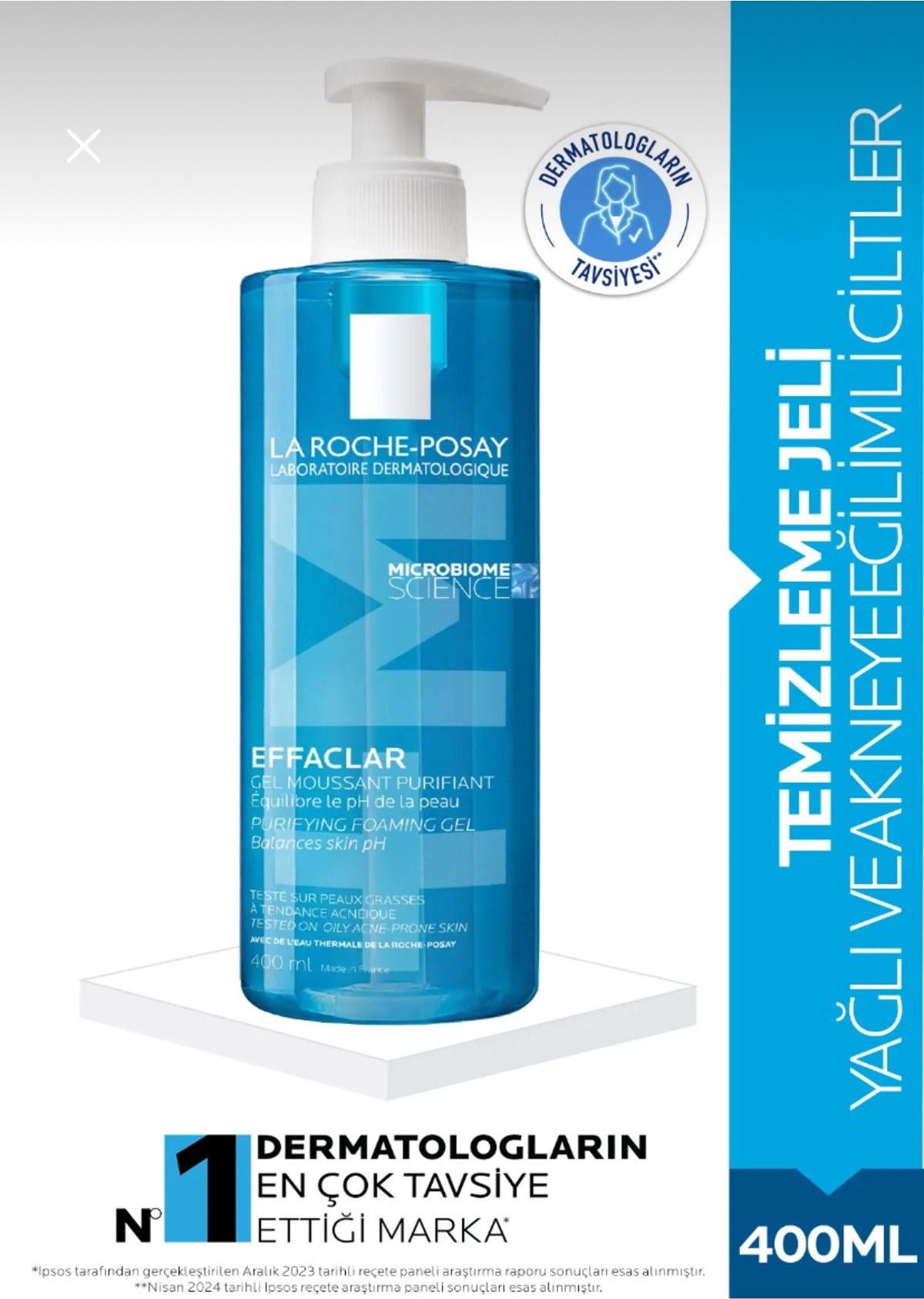 La Roche-Posay Effaclar Yağlı Ve Akneye Eğilimli Ciltler İçin Yüz Temizleme Jeli 400 ml Fiyatı ve Özelliklerı - Badem