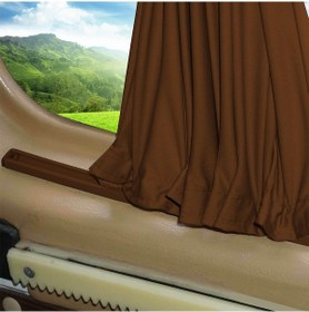 Resim Pandami Ford Tourneo Courier 2014+ Uyumlu Taba Raylı Oto Perde Takımı 