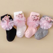 Resim Kız Çorabı At Desenli 1 Adet, Rahat Günlük Spor Çoraplar 