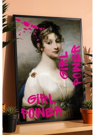 Resim Luise Von Mecklenburg Girl Power Çerçeveli Tablo Feminist Sanat Mezuniyet Yeni İş Hediyesi Altered Art 