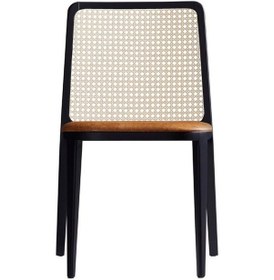 Resim Martha Hazeranlı Ahşap Sandalye Sarı - Siyah 