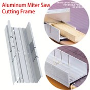 Resim 1 Adet Alüminyum Gönye Testere Çerçevesi, Üç Açı Kesim, Ahşap, Plastik ve Yumuşak Metal için Uygun, Hassas Kesme Aracı, Manuel Testere Kalıbı 