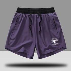 Resim Erkek Hızlı Kuru Atletik Şortlar - Hafif Esnek Olmayan Kumaş Spor Salonu, Yüzme, Rahat Şortlar - Tüm Mevsim Egzersiz ve Rahat Giyim - Siyah Logolu - Kolay Bakım, Egzersiz Şortları, Yüzme Şortları, Spor Görünümü, Nefes Alabilen Kumaş, Dayanıklı Yapı, Fitness Tutkunları, Aktif Yaşam, Temel Tasarım, Nem Çekme Malzemesi, Aktif Erkekler 