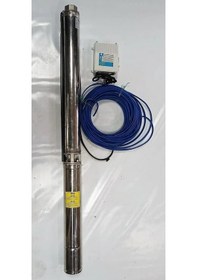 Resim Impo Sk 406/13 Technoplast Başlıklı Derin Kuyu 2 Hp Monofaze Motorlu 25 Mt Kablolu Panolu Dalgıç Pompa 